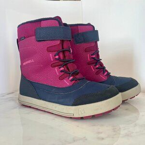 Merrell Snow Storm Jr. Waterproof Winter Boots | Berry/Navy | Size 2M